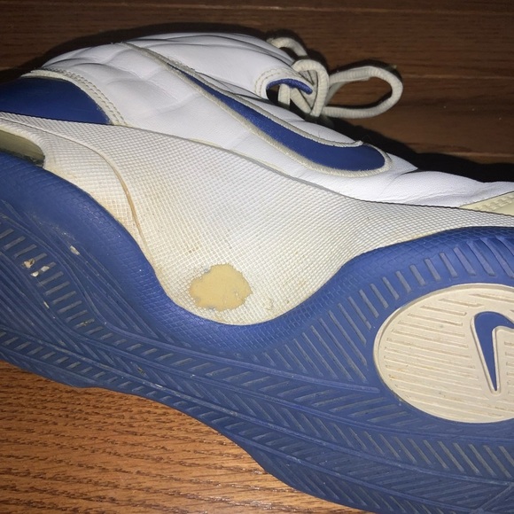 Nike High Top Air Max Blue and White Sneakers Size 12 - Picture 12 of 14